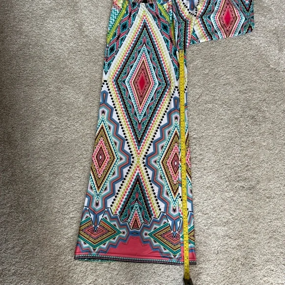 Sunny Leigh Multicolor Geometric Women's Wide-Leg Pants - Picture 8 of 9